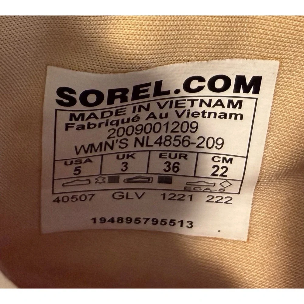 Sorel ONA Out N About NL4856-209 Mid Sneaker Boots Womens 5 Beige